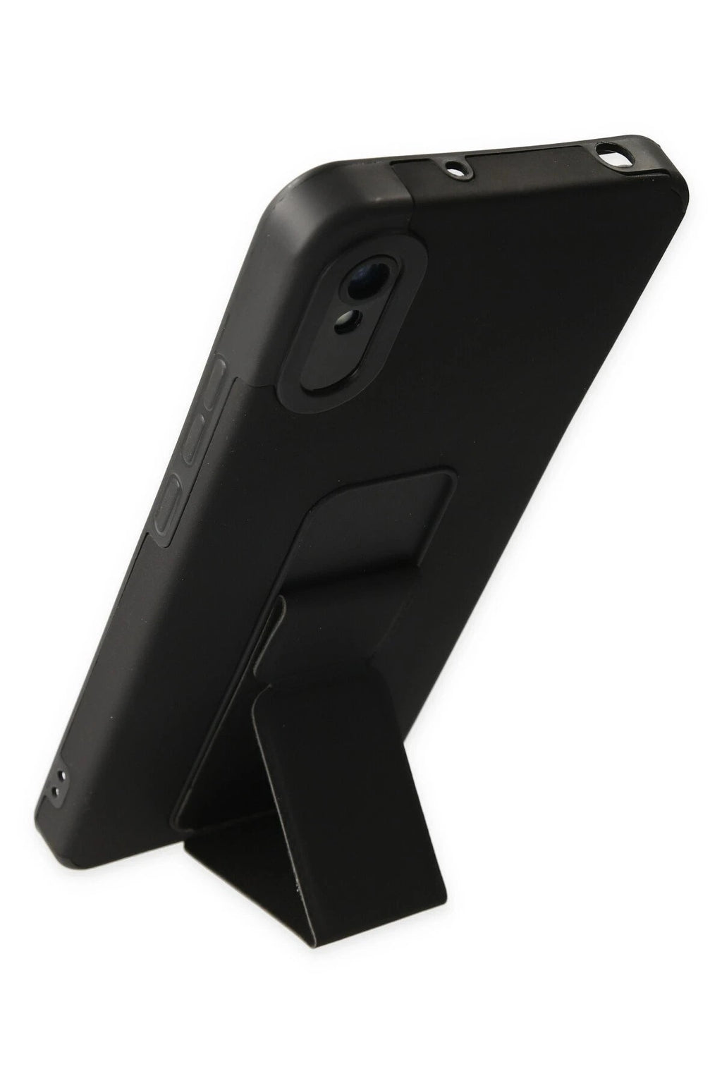 Mey İthalat® Redmi 9A Kılıf Mega Standlı Silikon - Siyah