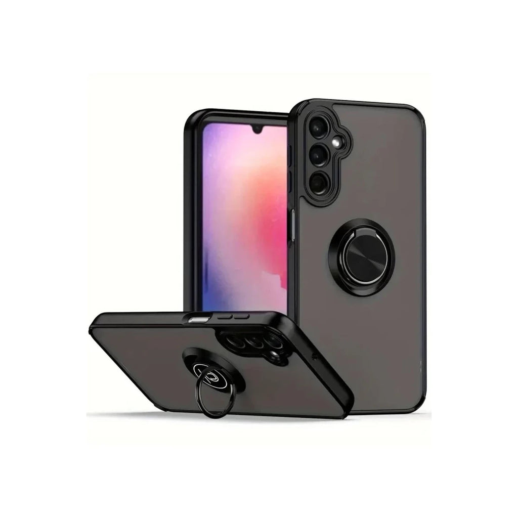 Mey İthalat® Samsung Galaxy A05S Kılıf Montreal Yüzüklü Silikon Kapak - Siyah