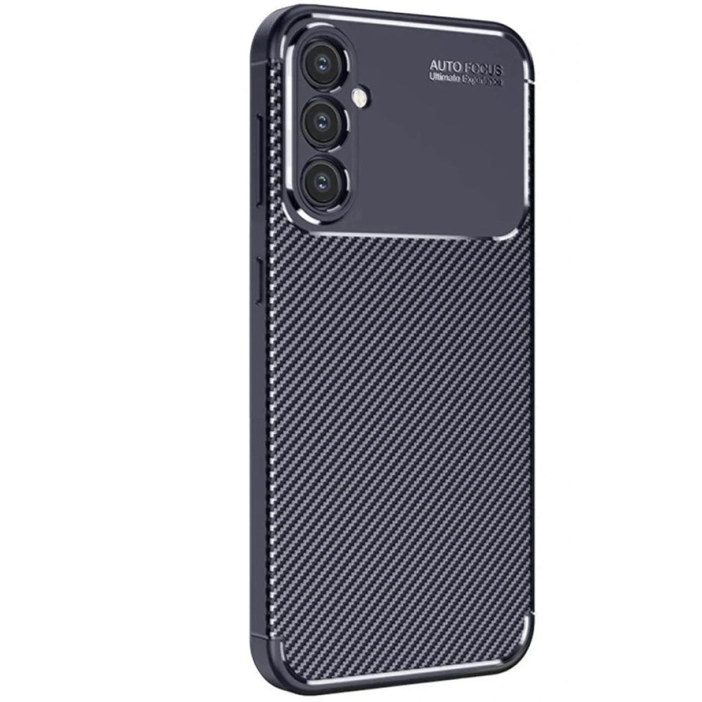 Mey İthalat® Samsung Galaxy S25 Kılıf Auto Focus Karbon Kapak - Lacivert