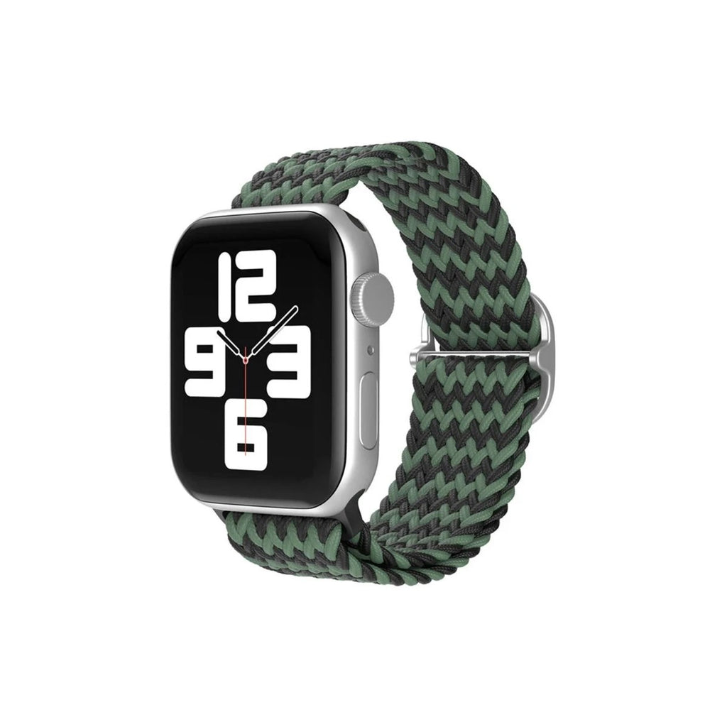 Mey İthalat® Watch 38mm Star Kordon - Zigzag Yeşil-Siyah