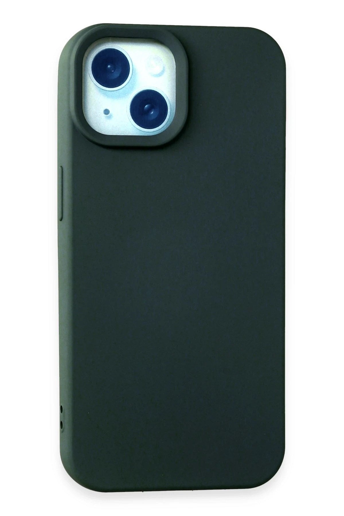 Mey İthalat® iPhone 15 Kılıf Nano içi Kadife Silikon - Koyu Yeşil