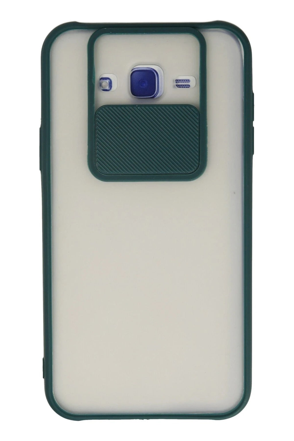 Mey İthalat® Samsung Galaxy J7 Kılıf Palm Buzlu Kamera Sürgülü Silikon - Yeşil