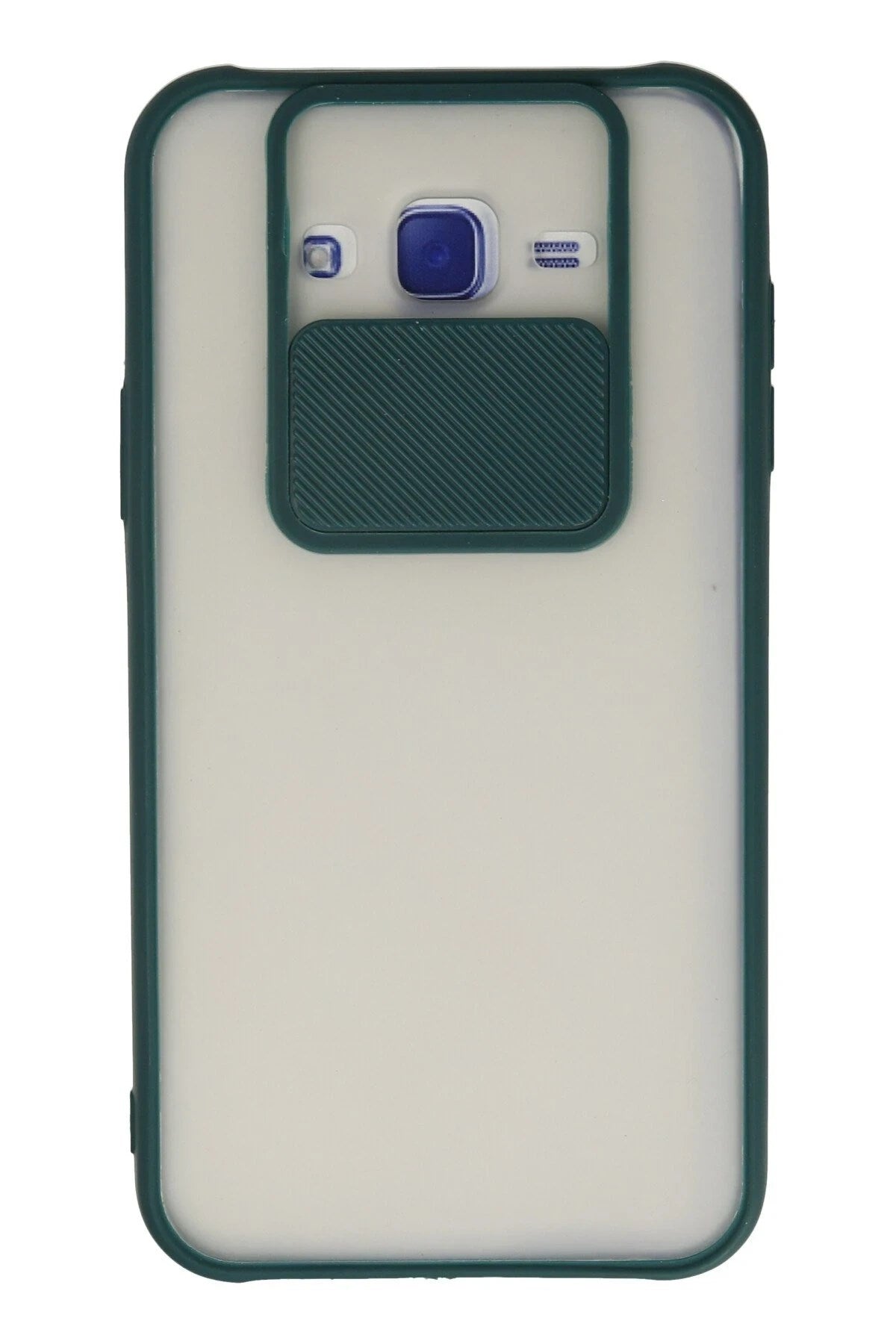 Mey İthalat® Samsung Galaxy J7 Kılıf Palm Buzlu Kamera Sürgülü Silikon - Yeşil