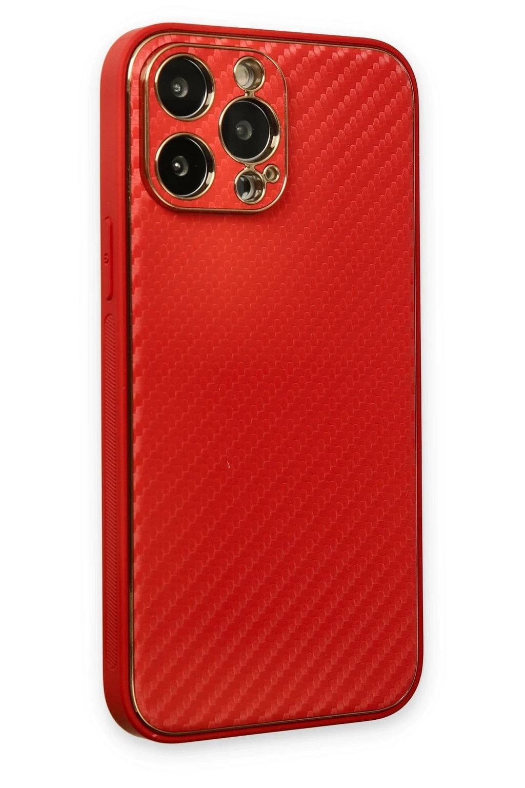 Mey İthalat® iPhone 13 Pro Max Kılıf Coco Karbon Silikon - Kırmızı