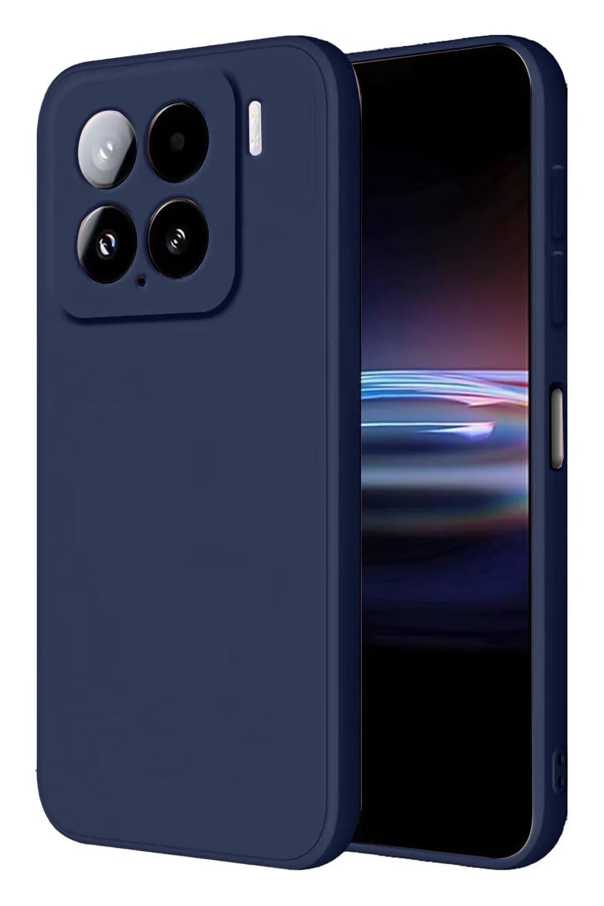Mey İthalat® Mi 15 Pro Kılıf Nano içi Kadife Silikon - Lacivert