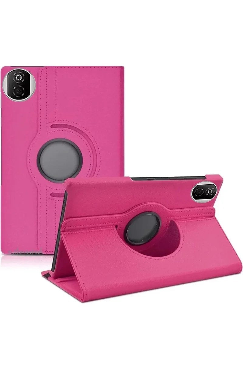 Mey İthalat® Huawei Honor Pad X7 360 Tablet Deri Kılıf - Pembe