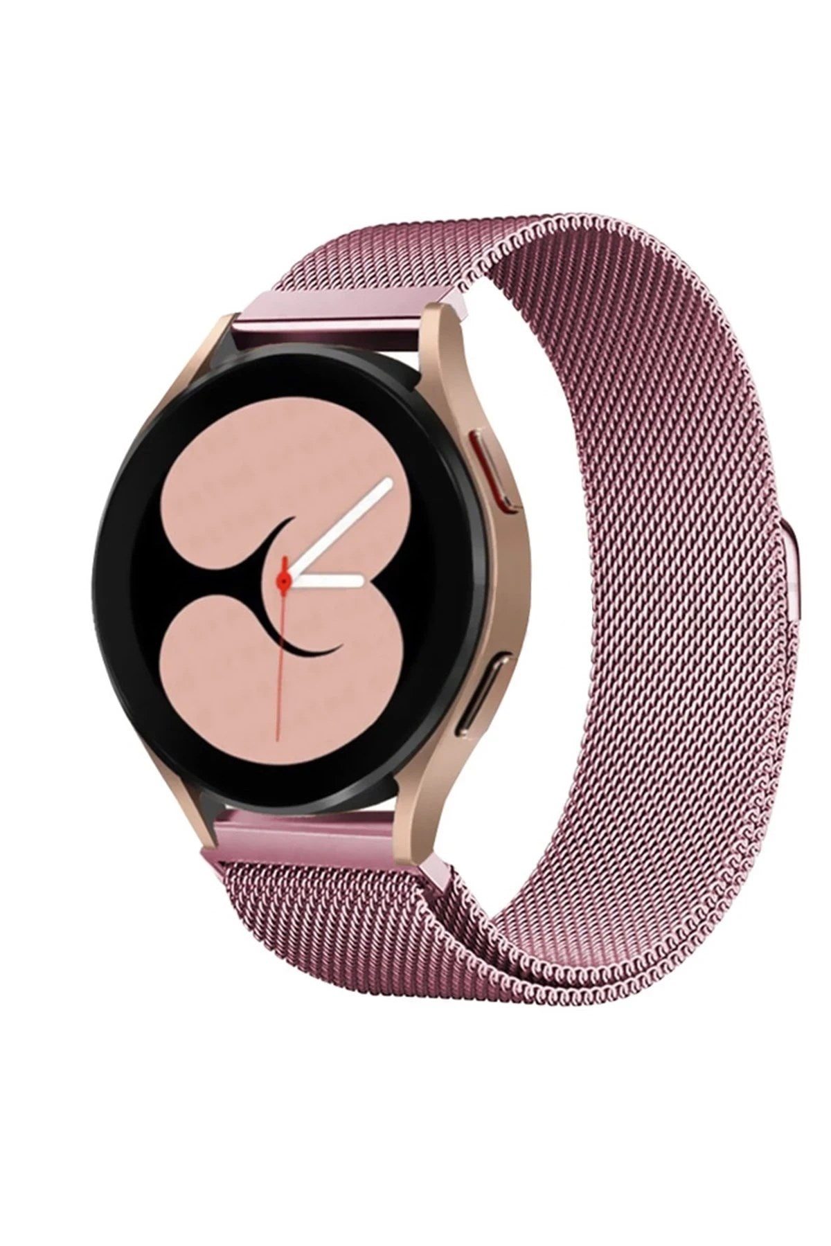 Mey İthalat® Samsung Galaxy Watch 4 Metal Mıknatıslı Kordon - Rose
