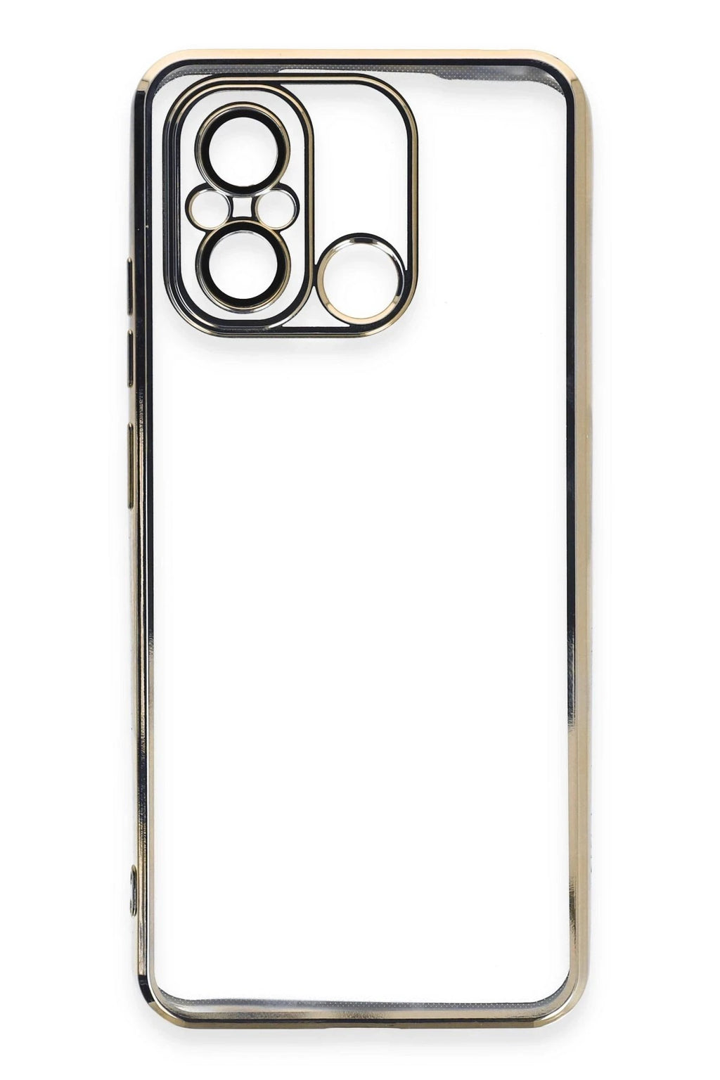 Mey İthalat® Redmi 12C Kılıf Lensli Silikon - Gold
