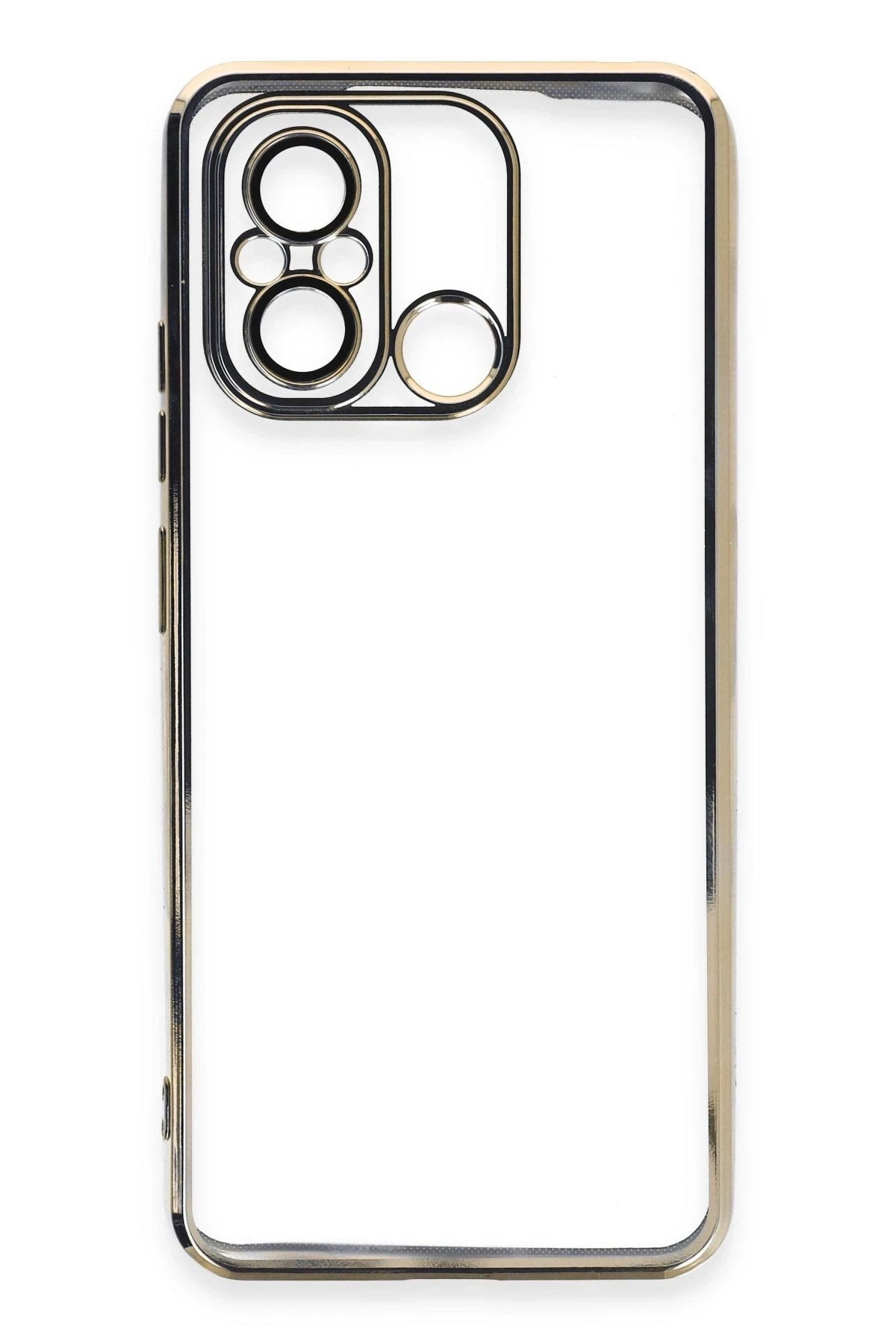 Mey İthalat® Redmi 12C Kılıf Lensli Silikon - Gold