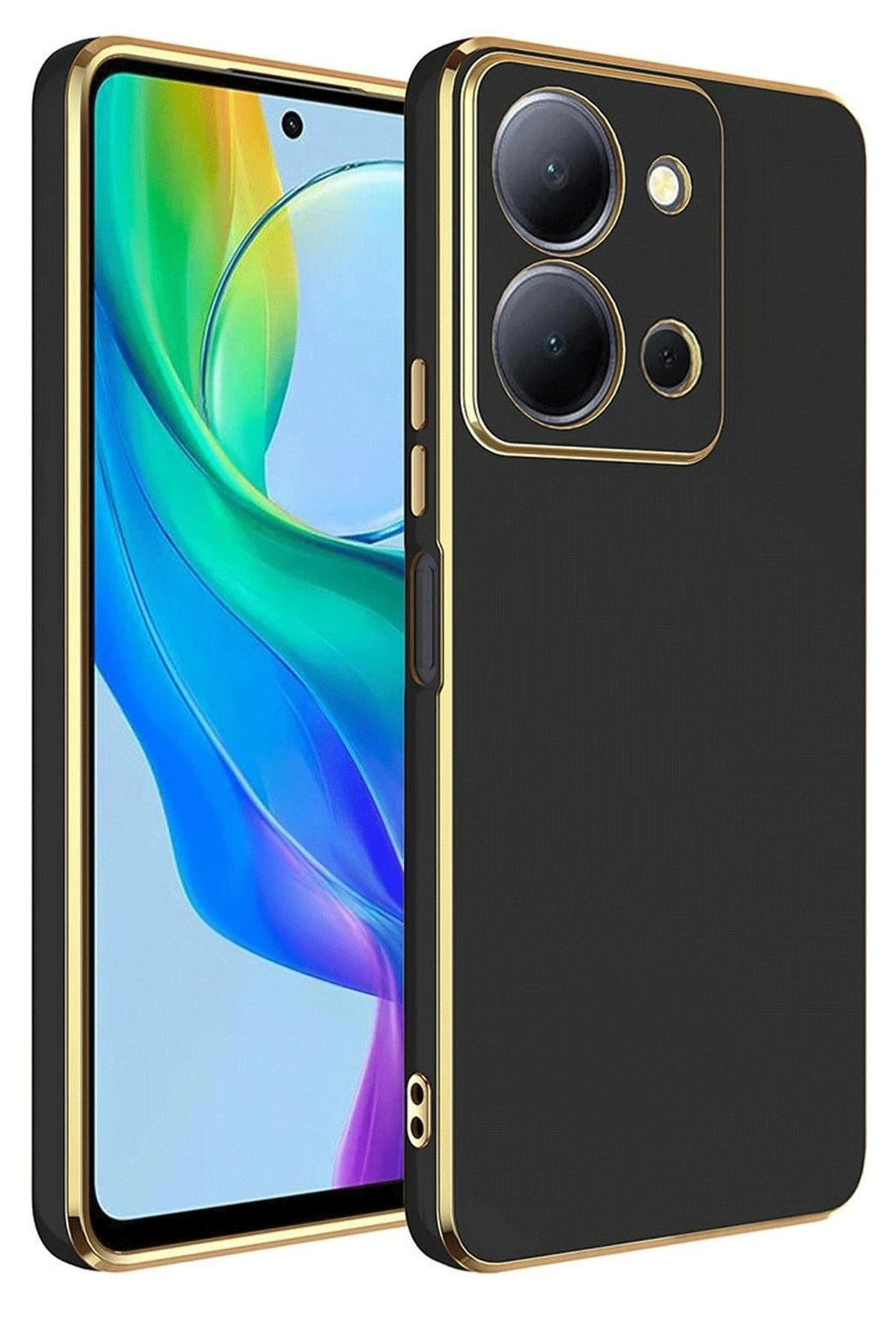 Mey İthalat® Vivo Y36 Kılıf Volet Silikon - Siyah