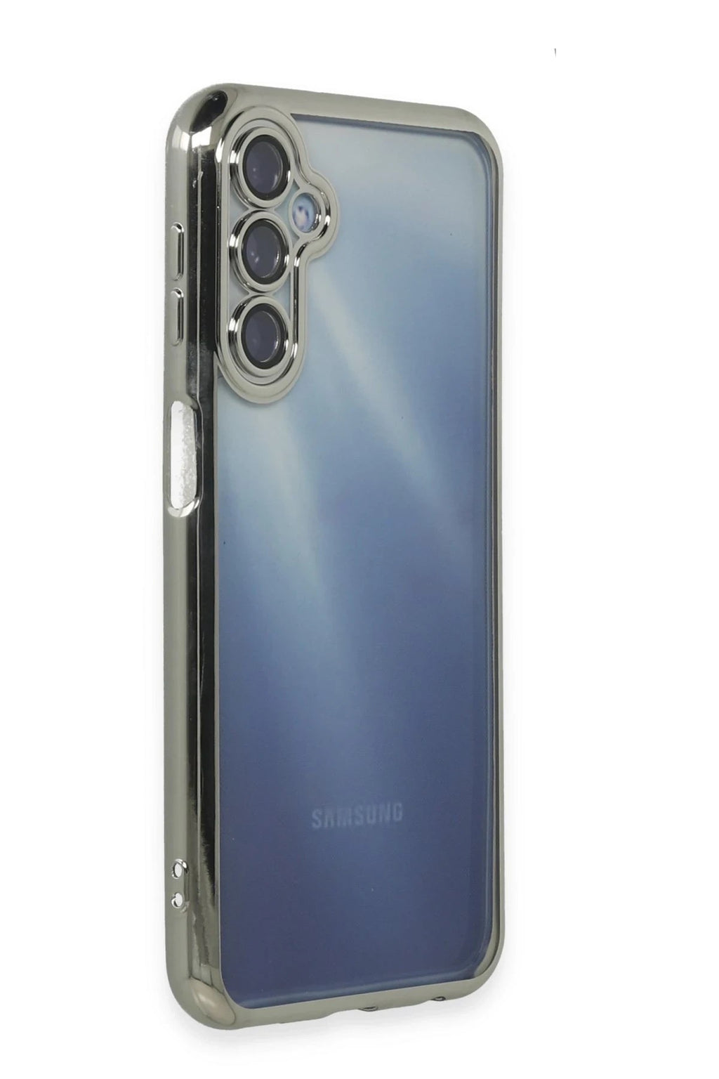 Mey İthalat® Samsung Galaxy A35 5G Kılıf Lensli Silikon - Gümüş