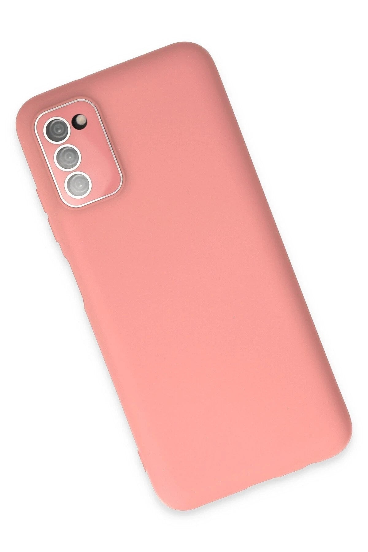 Mey İthalat® Samsung Galaxy A03S Kılıf Lansman Glass Kapak - Pembe