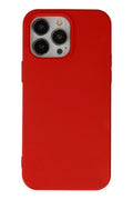 Mey İthalat® iPhone 14 Pro Max Kılıf Nano içi Kadife Silikon - Kırmızı