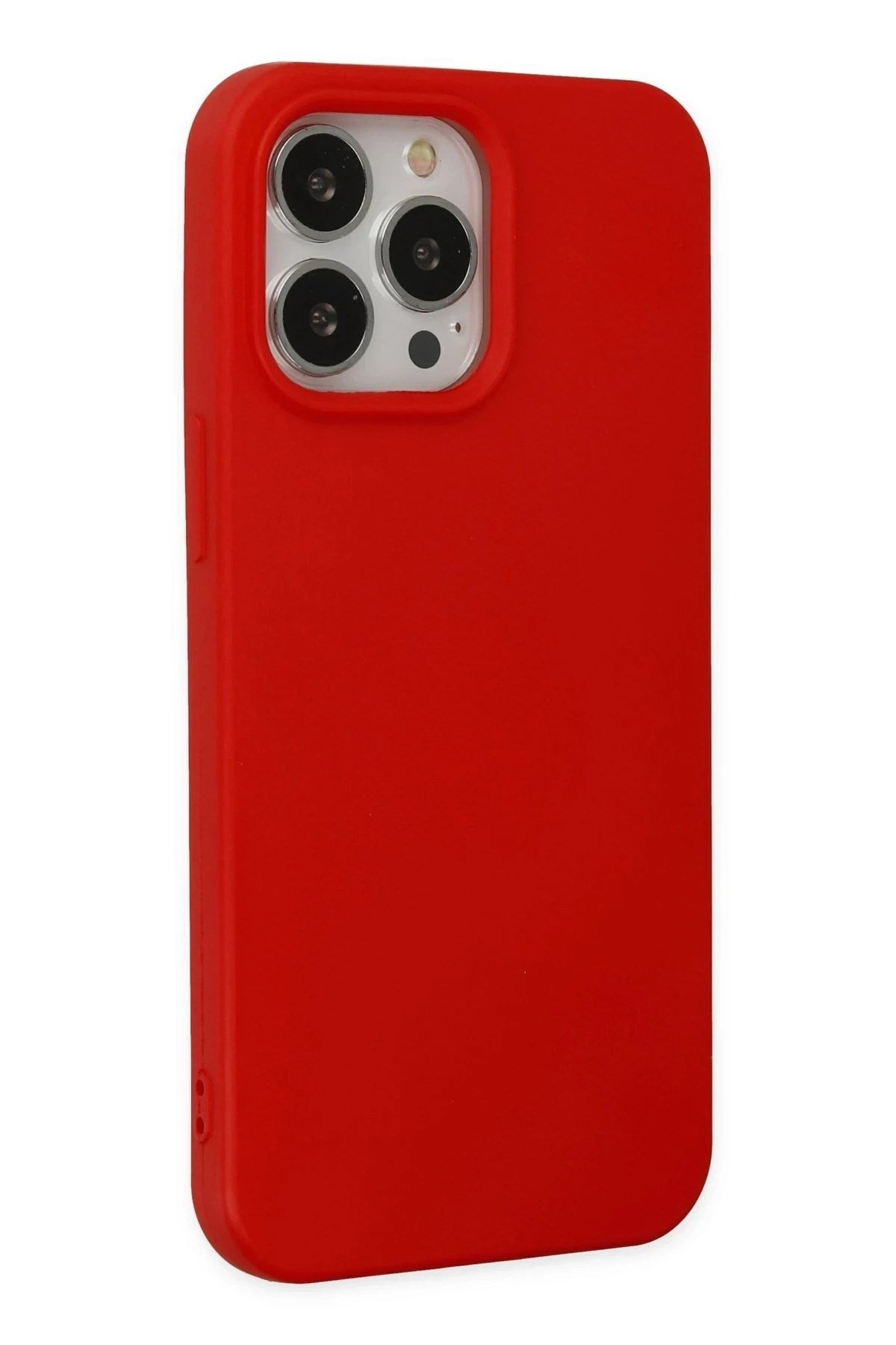 Mey İthalat® iPhone 14 Pro Kılıf Nano içi Kadife Silikon - Kırmızı