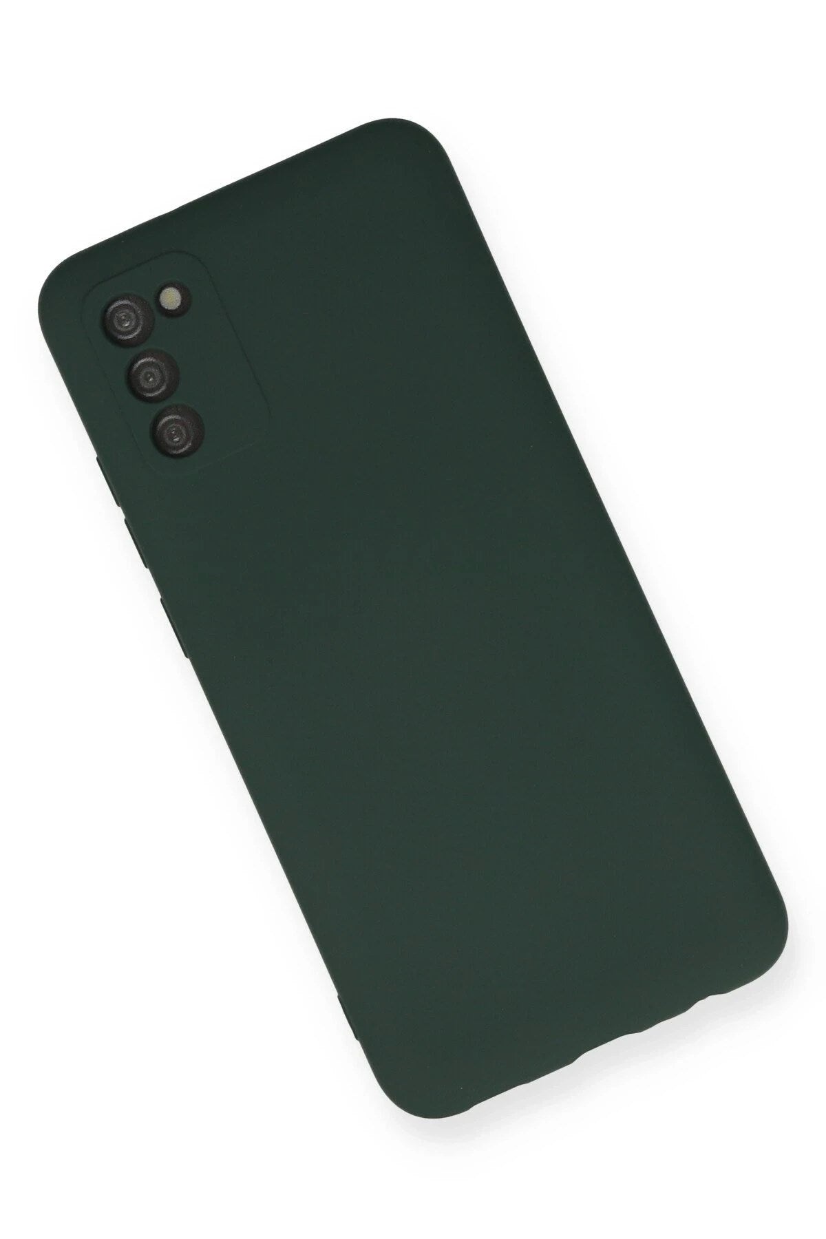 Mey İthalat® Samsung Galaxy A03S Kılıf Nano içi Kadife Silikon - Koyu Yeşil