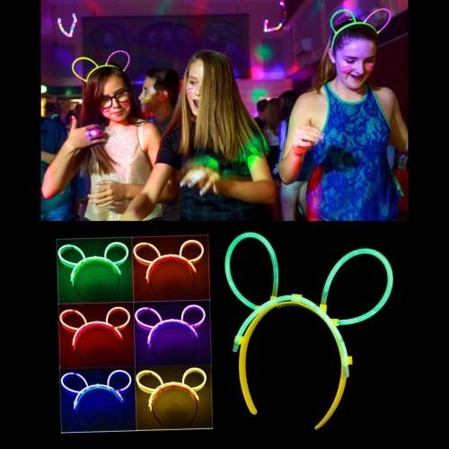 Mey İthalat® Glow Taç Fosforlu Taç Karışık Renk 12 Adet