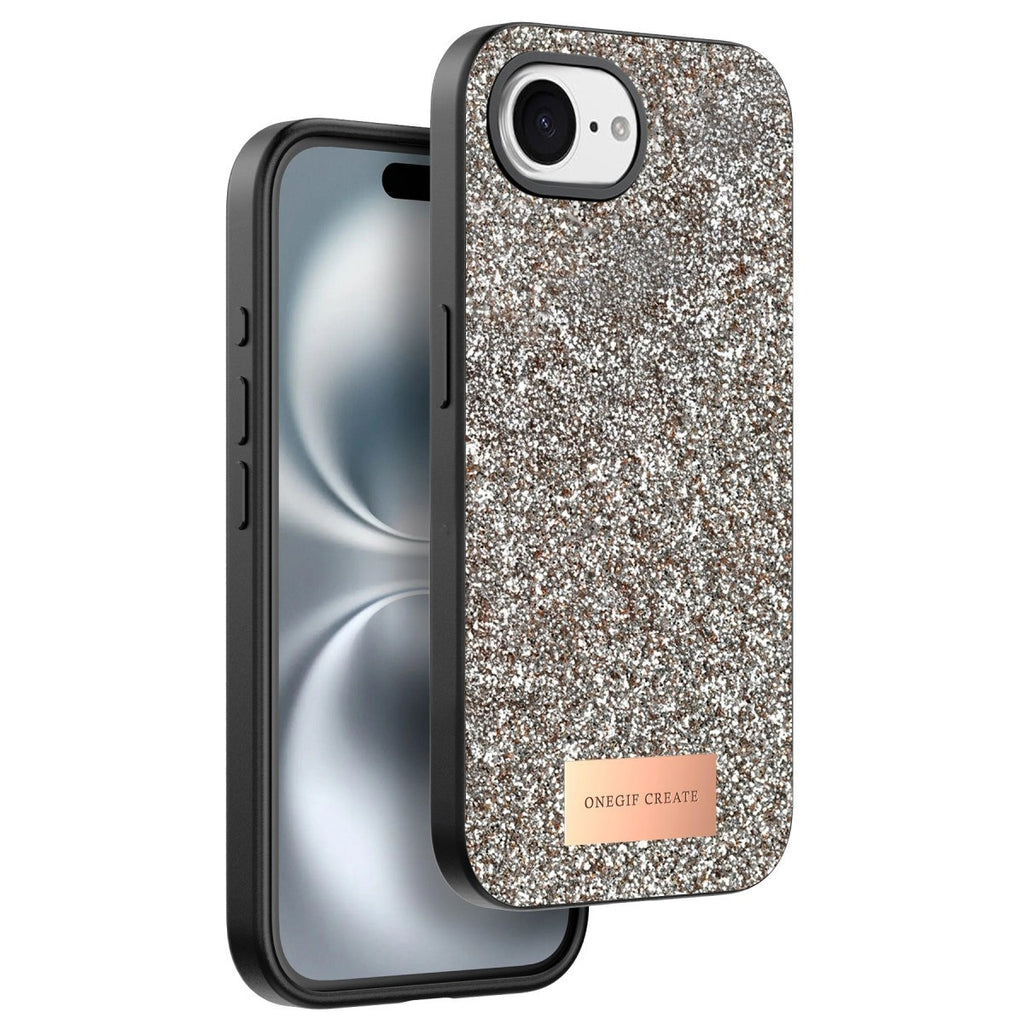 Mey İthalat® iPhone 16E Bright Simli Kapak - Çöl Titanyum