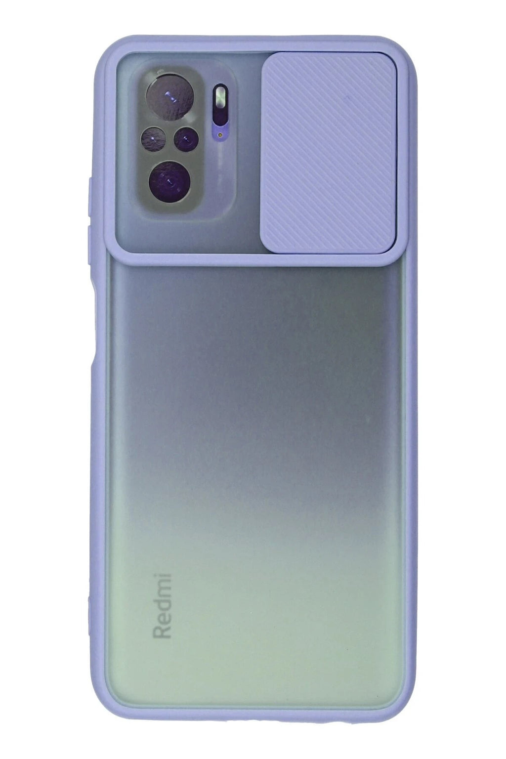 Mey İthalat® Redmi Note 10 Kılıf Palm Buzlu Kamera Sürgülü Silikon - Lila