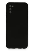 Mey İthalat® Samsung Galaxy A03S Kılıf Nano içi Kadife Silikon - Siyah