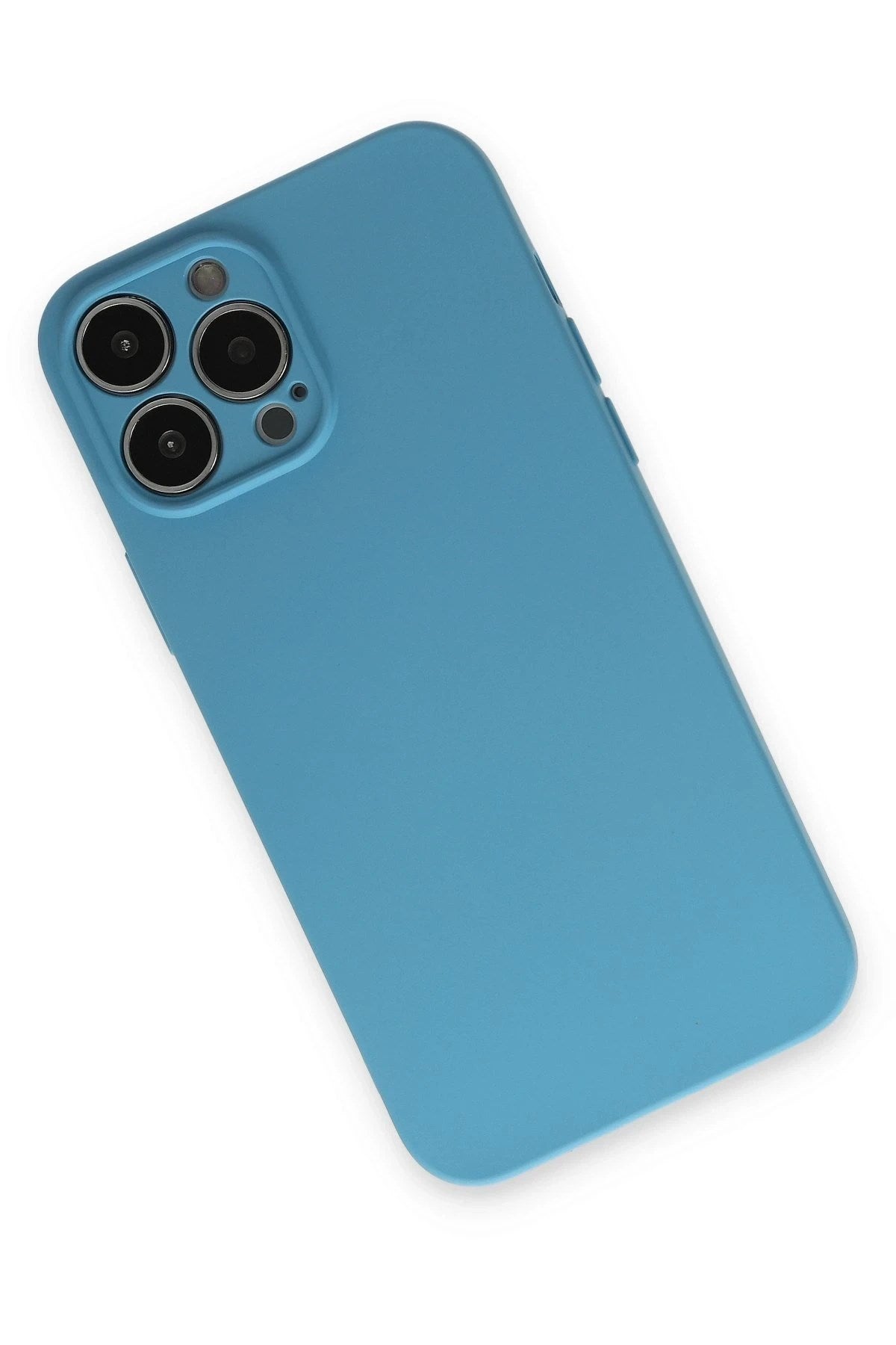 Mey İthalat® iPhone 13 Pro Kılıf Nano içi Kadife Silikon - Mavi