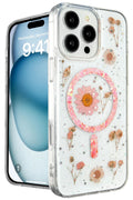 Mey İthalat® iPhone 16 Pro Kılıf Daisy Simli Magsafe Kapak - Pembe
