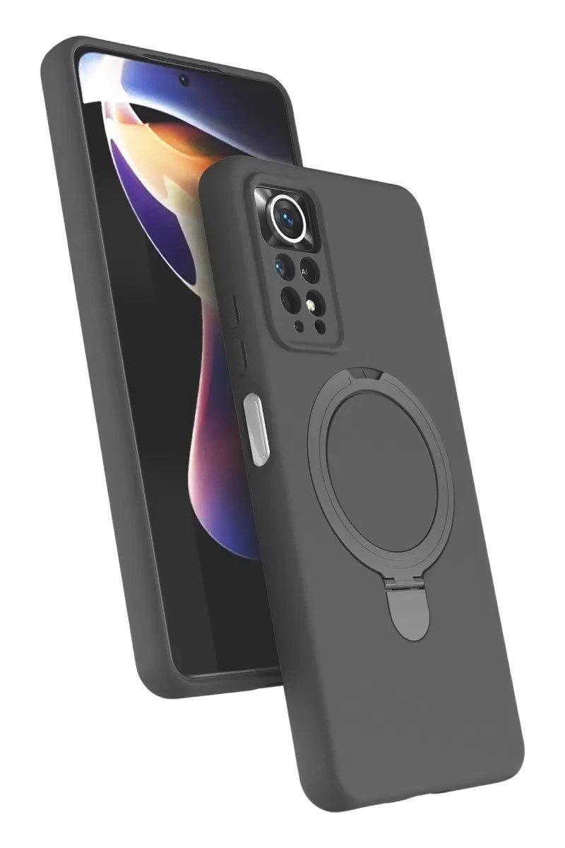 Mey İthalat® Redmi Note 12 Pro 4G Regal Magsafe Standlı Kapak - Titan Gri