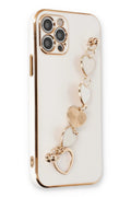 Mey İthalat® iPhone 12 Pro Max Kılıf Esila Silikon - Beyaz