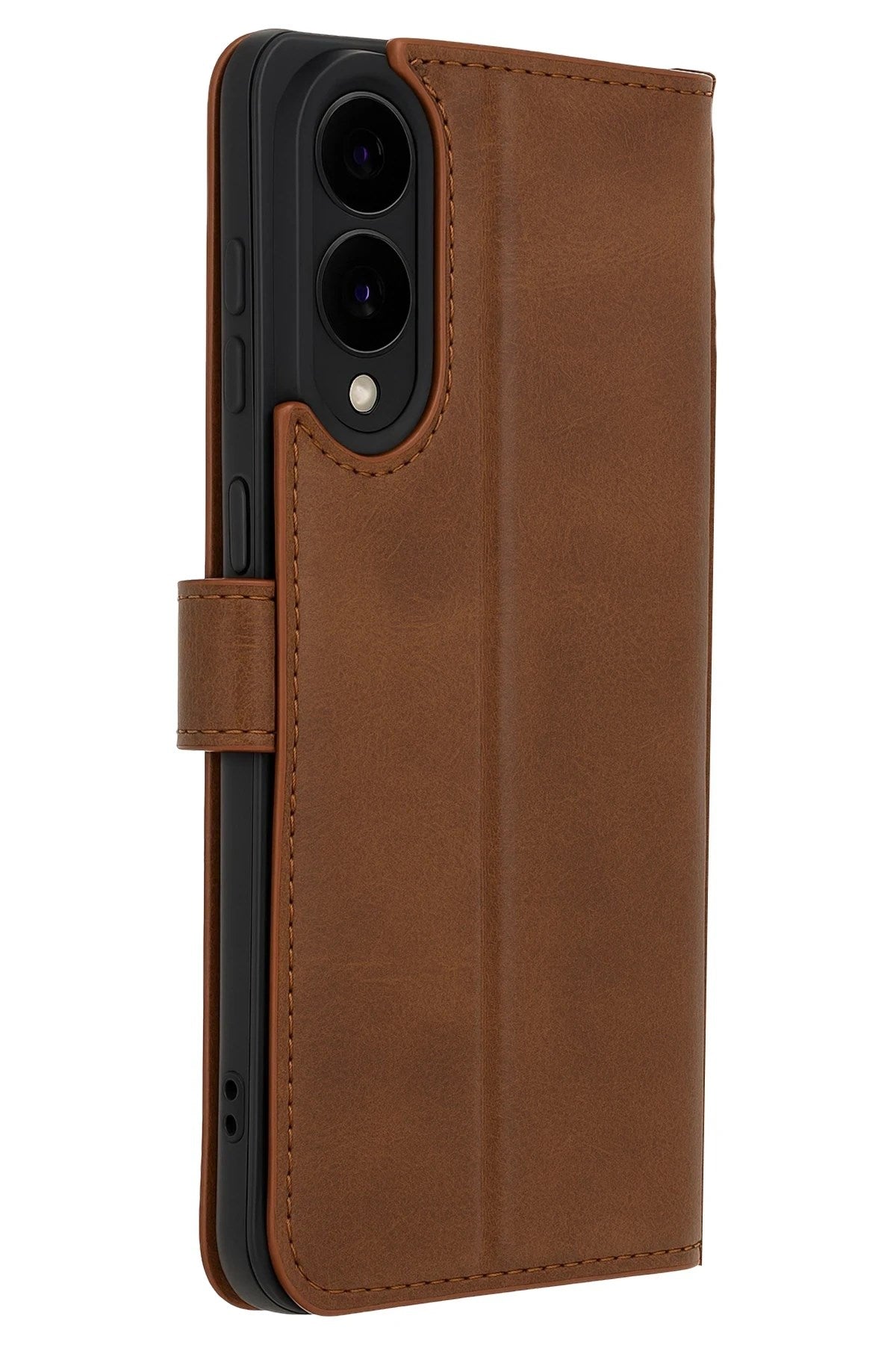 Mey İthalat® Samsung Galaxy S25 Edge Trend S Plus Kapaklı Kılıf - Taba
