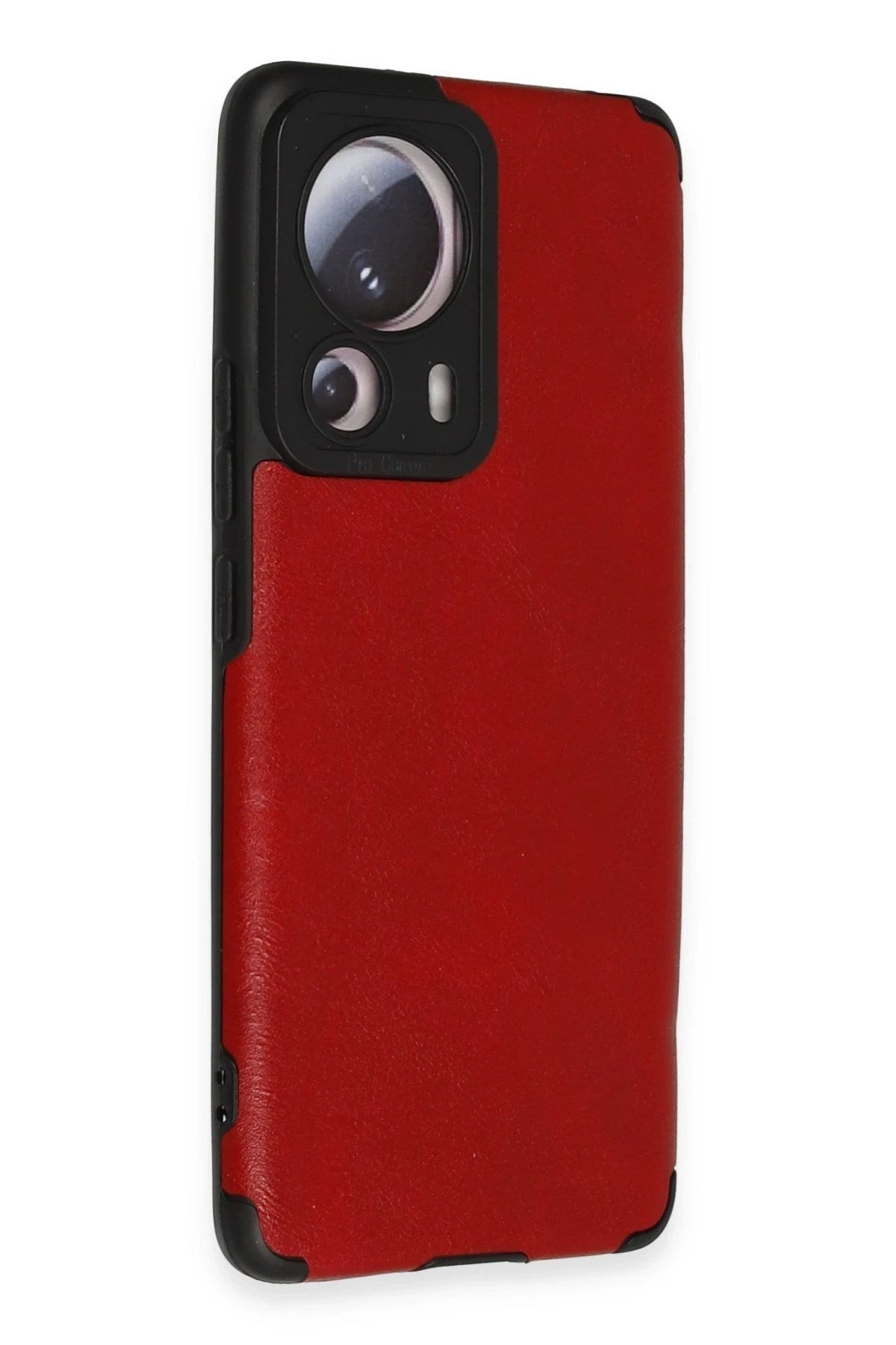 Mey İthalat® Mi 13 Lite Kılıf Loop Deri Silikon - Kırmızı