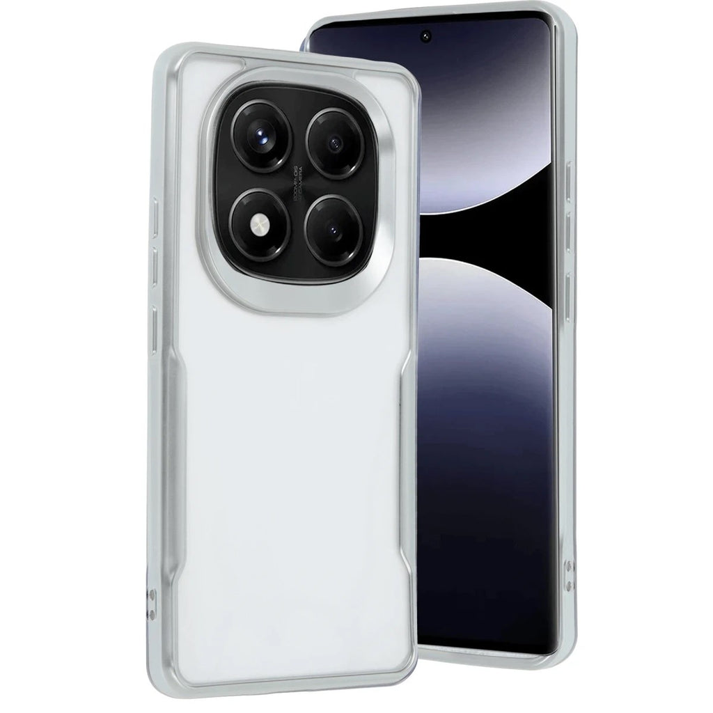 Mey İthalat® Redmi Note 14 Pro 4G Kılıf Boyi Silikon Kapak - Gümüş