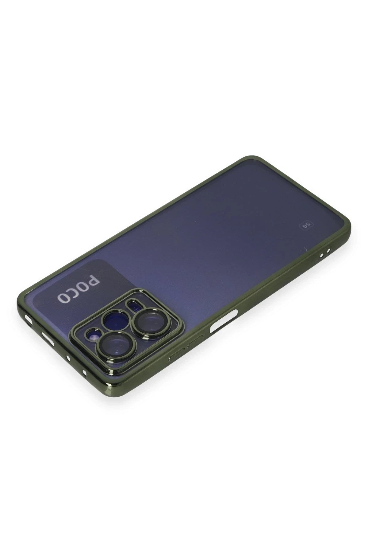 Mey İthalat® Poco X5 Pro 5G Kılıf Lensli Silikon - Yeşil