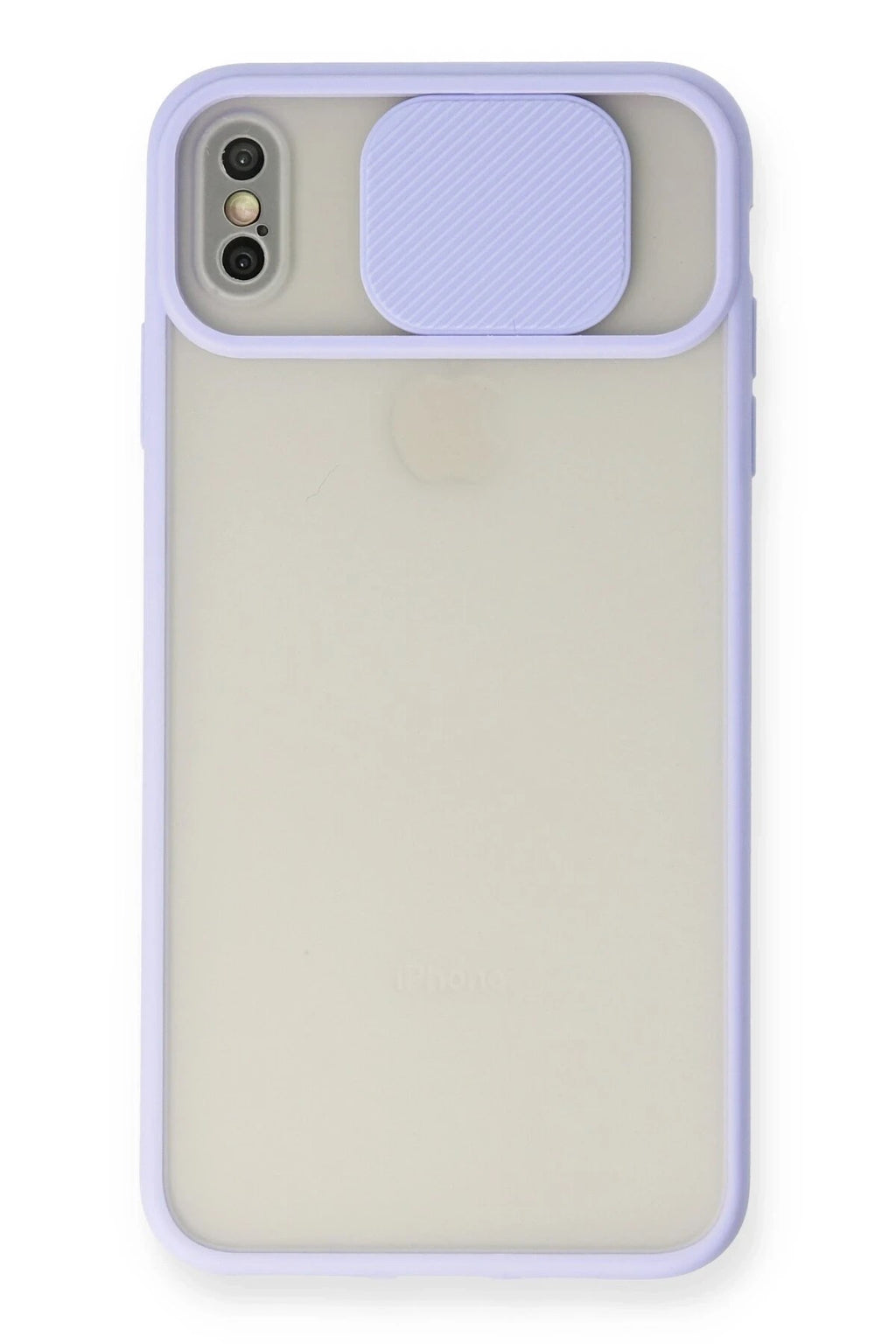 Mey İthalat® iPhone XS Max Kılıf Palm Buzlu Kamera Sürgülü Silikon - Lila