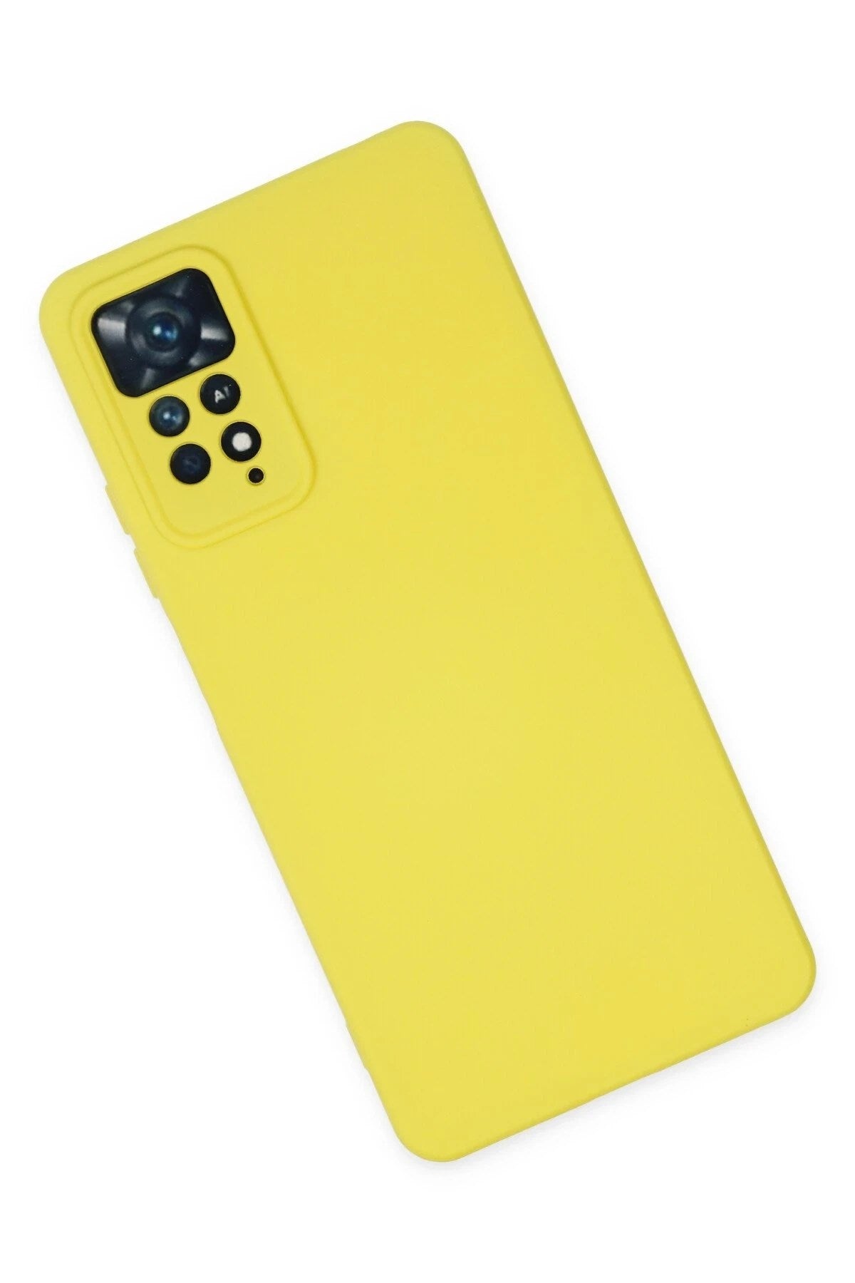 Mey İthalat® Redmi Note 11 Pro Kılıf Nano içi Kadife Silikon - Sarı