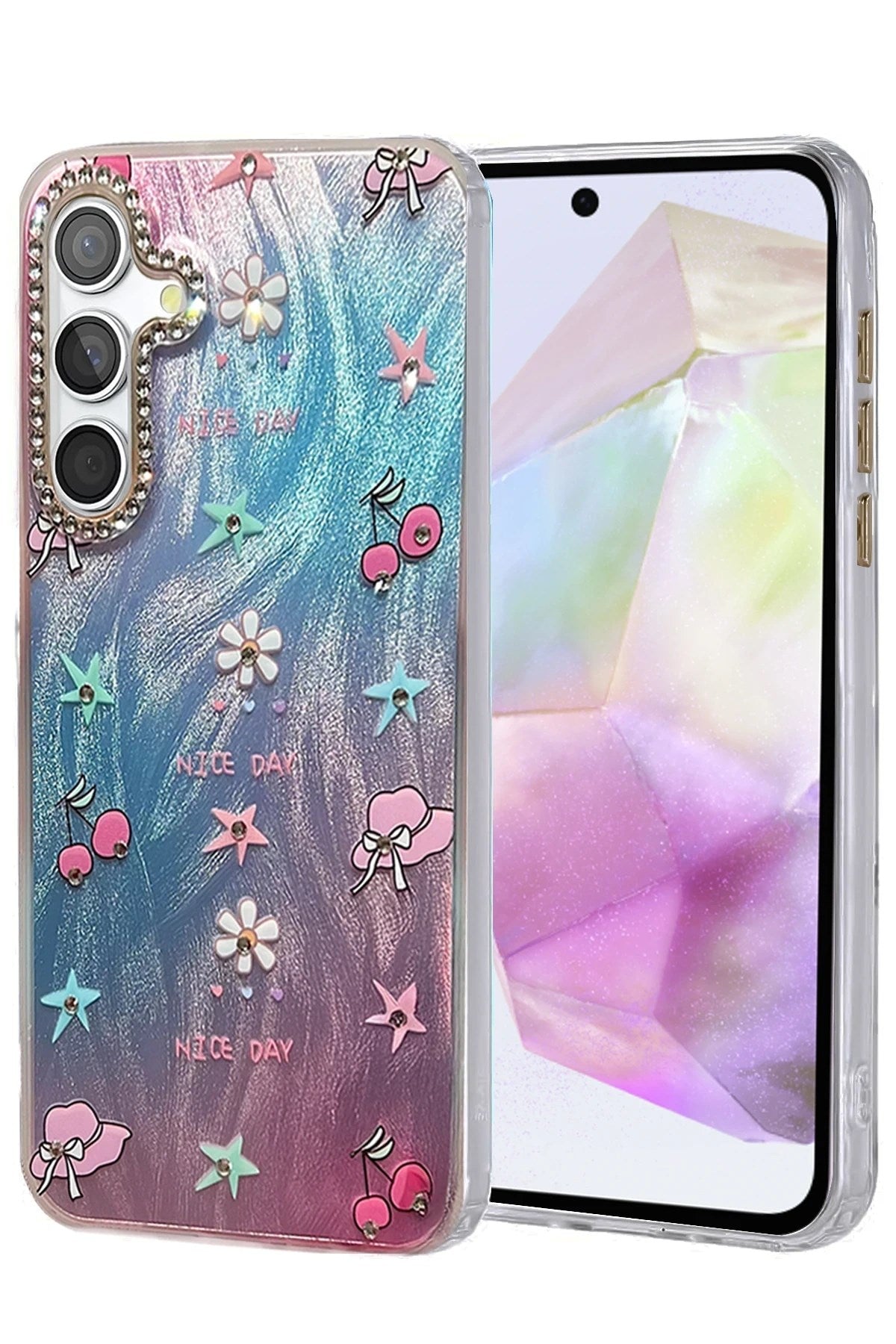Mey İthalat® Samsung Galaxy A35 5G Kılıf Blade Aynalı Desenli Kapak - Desen 4