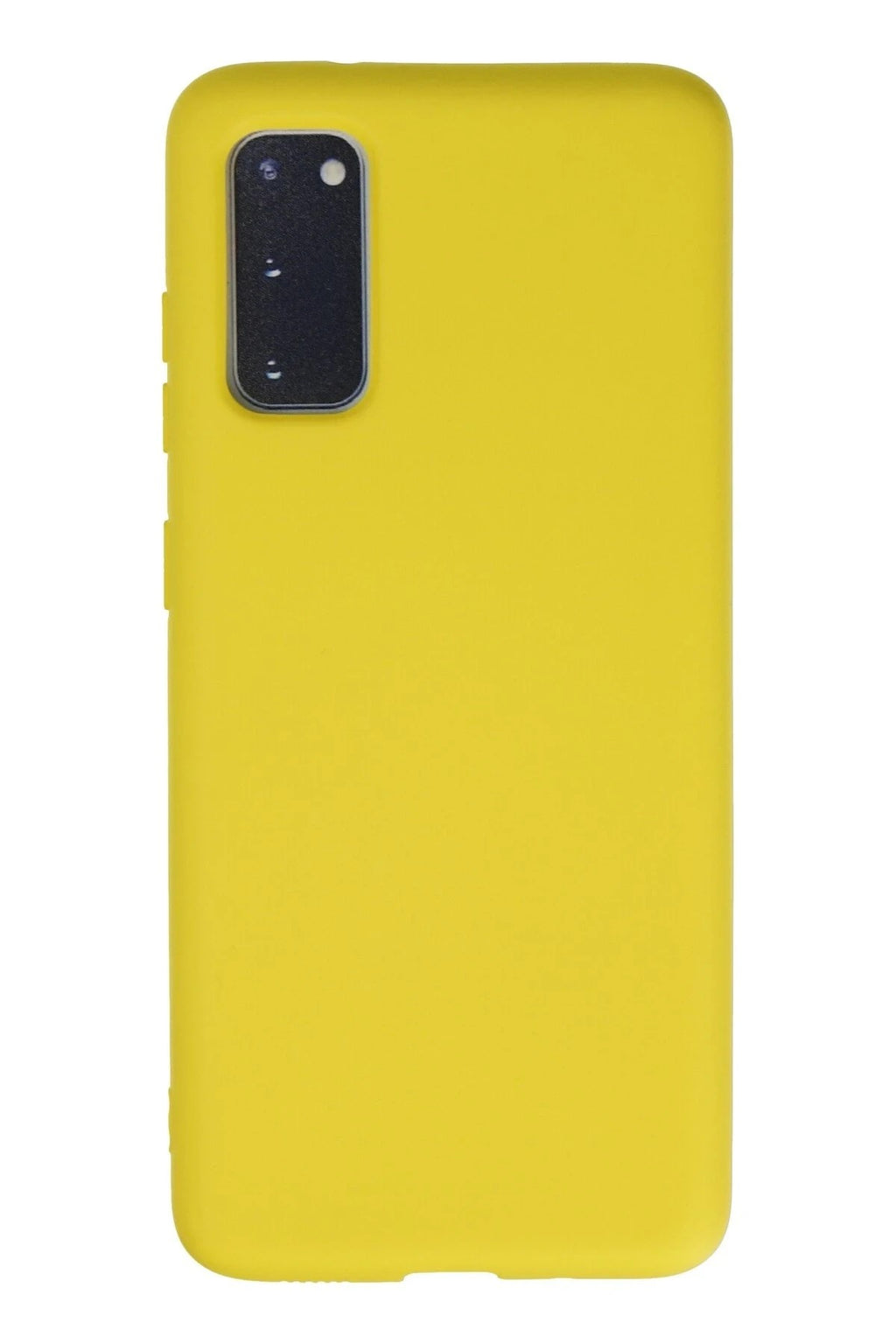Mey İthalat® Samsung Galaxy S20 Kılıf Nano içi Kadife Silikon - Sarı