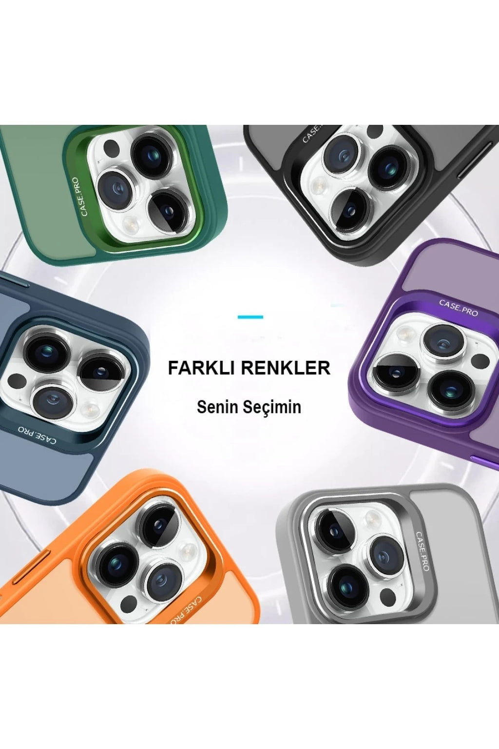 Mey İthalat® iPhone 14 Pro Kılıf Flet Lens Magsafe Kapak - Turuncu