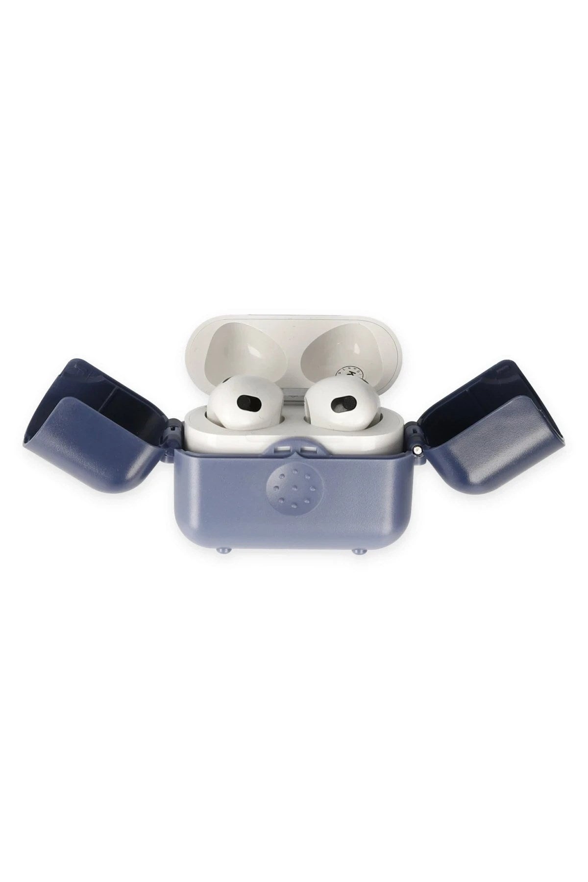 Mey İthalat® Airpods 3 (3.nesil) Basmalı Kılıf - Mavi-Lacivert