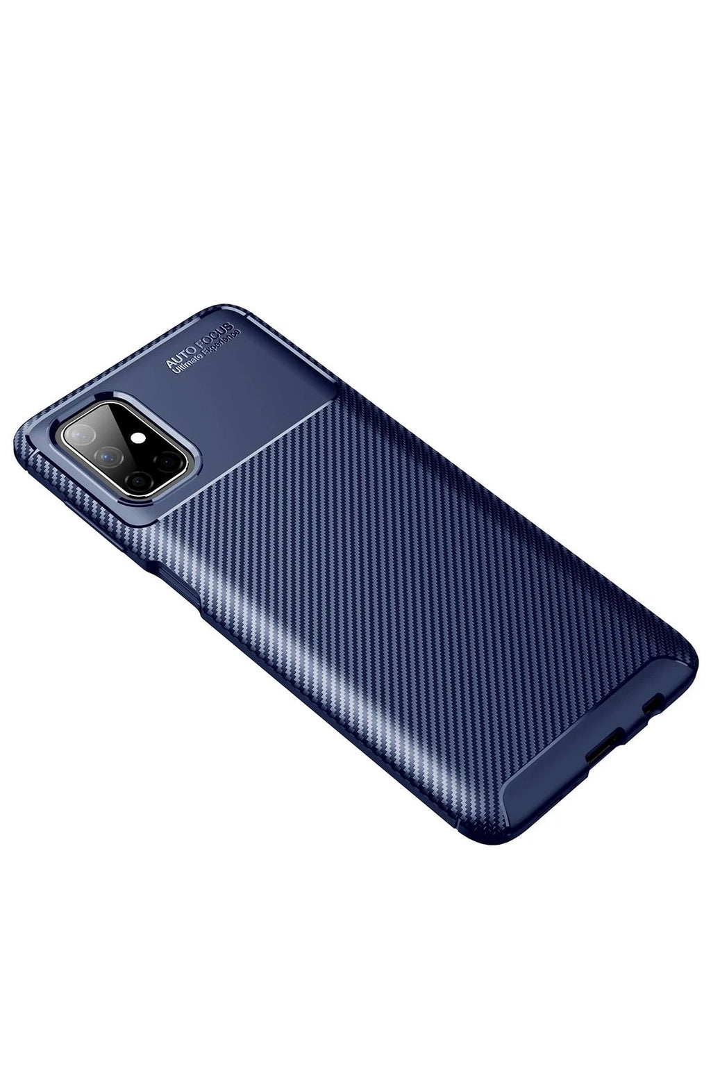 Mey İthalat® Samsung Galaxy M51 Kılıf Auto Focus Karbon Kapak - Lacivert