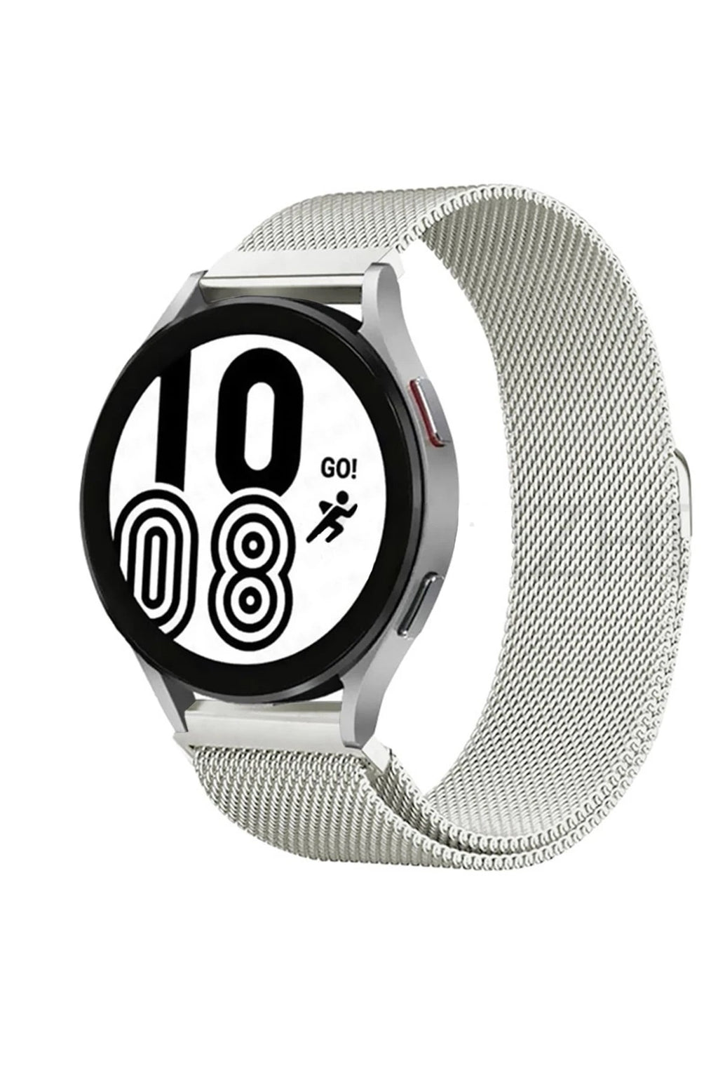 Mey İthalat® Samsung Galaxy Watch 4 Metal Mıknatıslı Kordon - Gümüş
