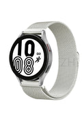Mey İthalat® Samsung Galaxy Watch 4 Metal Mıknatıslı Kordon - Gümüş