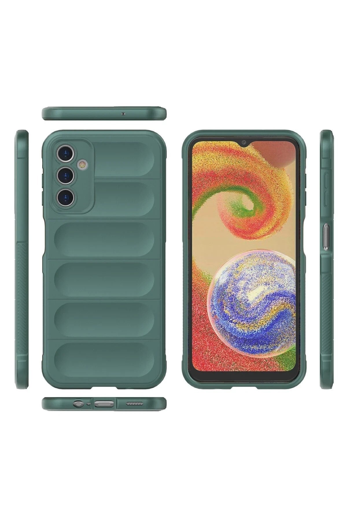 Mey İthalat® Samsung Galaxy A14 4G Kılıf Optimum Silikon - Koyu Yeşil
