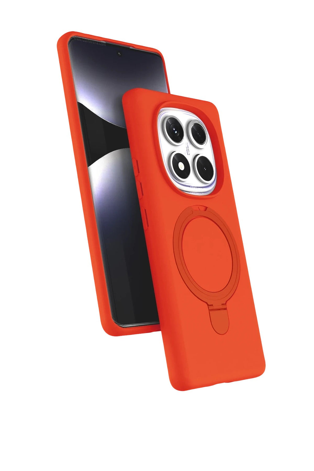 Mey İthalat® Redmi Note 14 Pro 5G Regal Magsafe Standlı Kapak - Turuncu