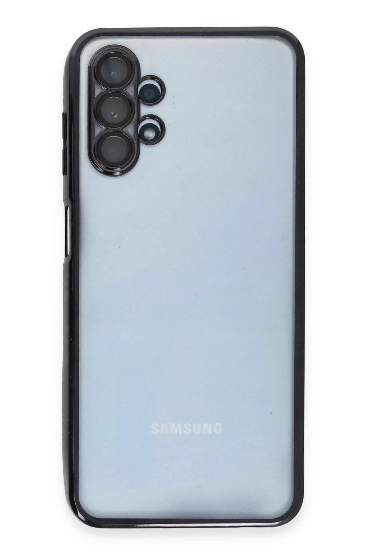 Mey İthalat® Samsung Galaxy A13 4G Kılıf Lensli Silikon - Siyah
