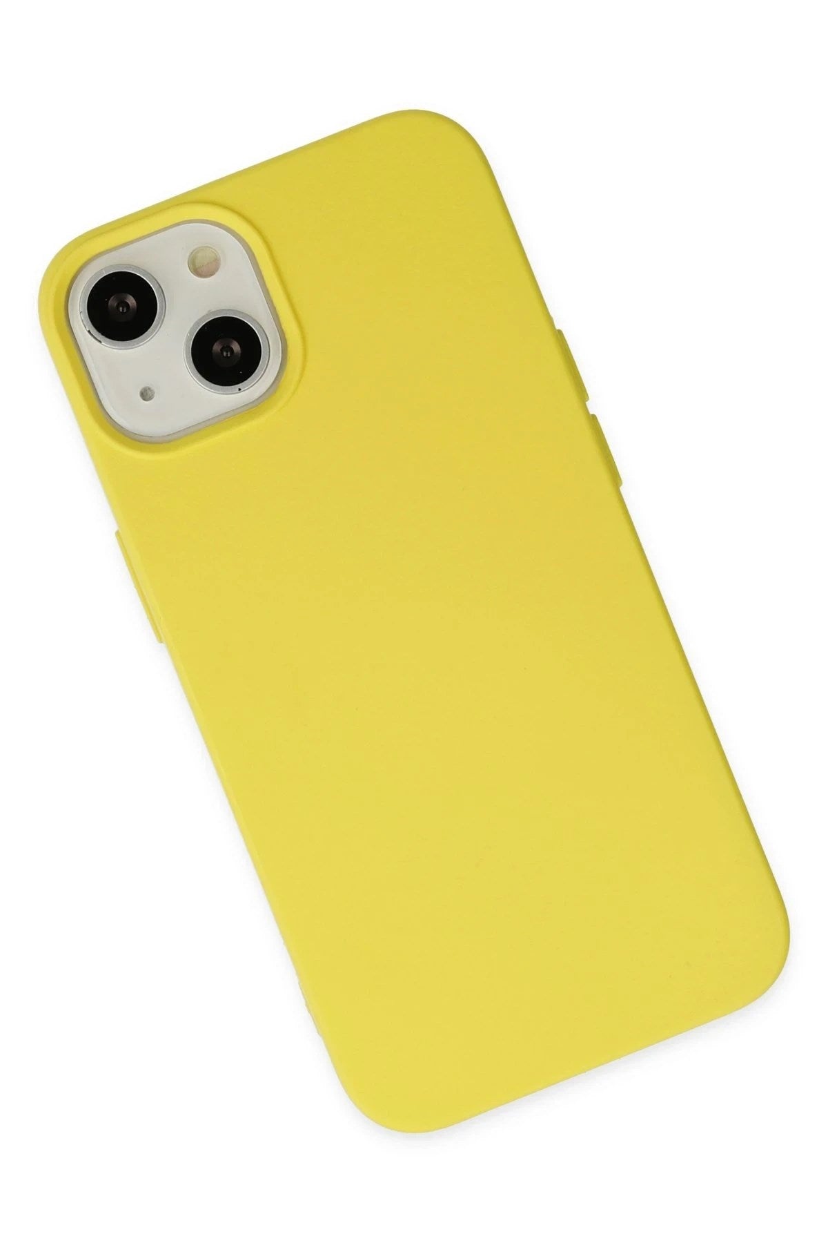 Mey İthalat® iPhone 14 Kılıf Nano içi Kadife Silikon - Sarı