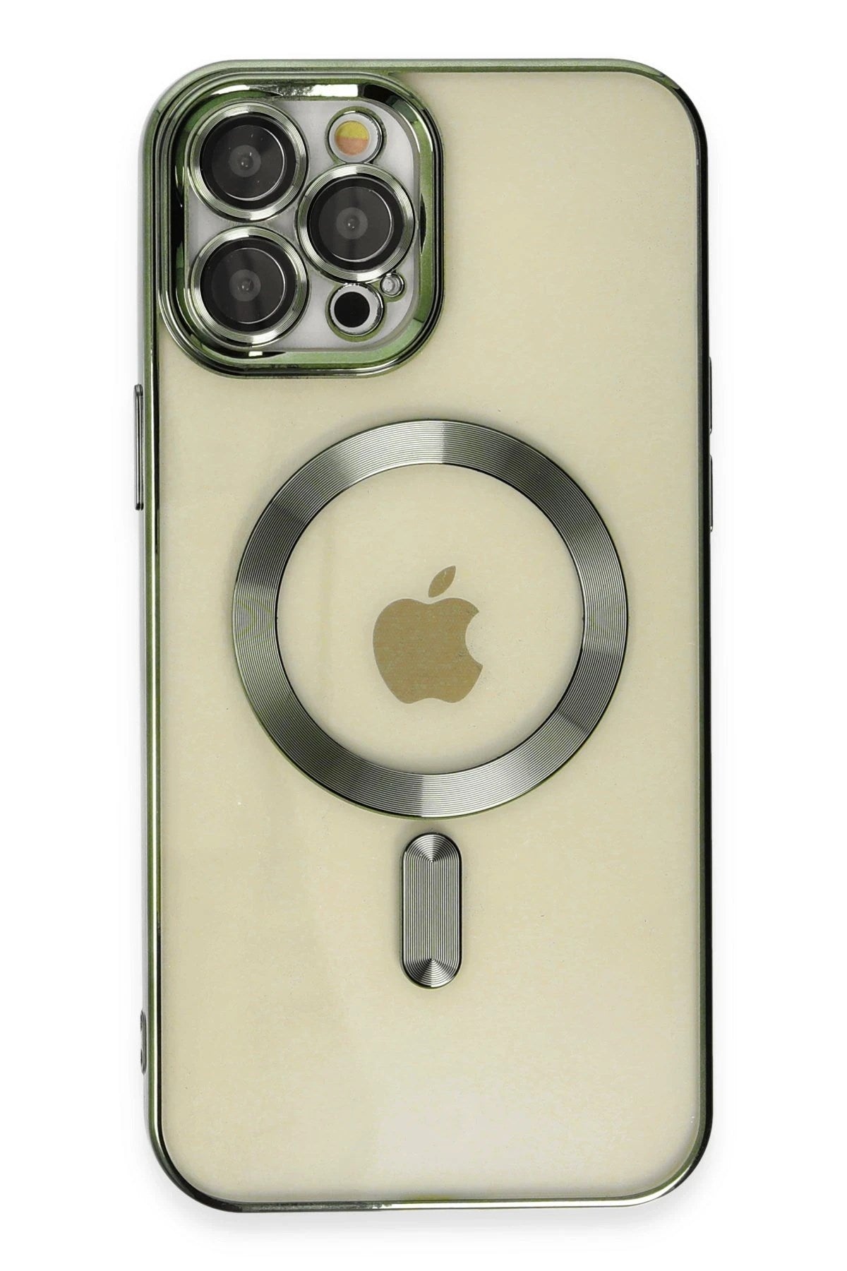 Mey İthalat® iPhone 12 Pro Max Kılıf Kross Magneticsafe Kapak - Koyu Yeşil