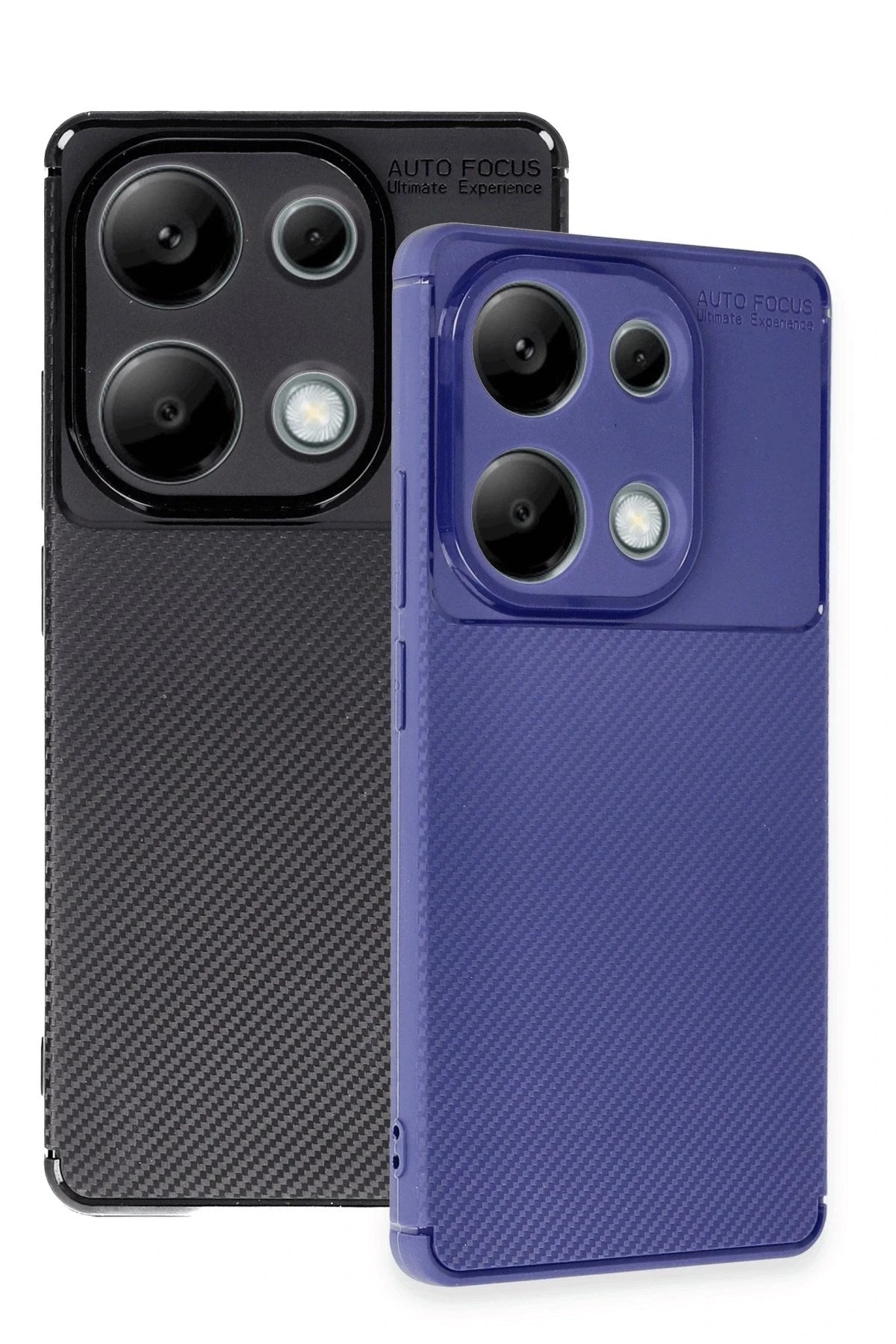 Mey İthalat® Redmi Note 13 Pro 4G Kılıf Auto Focus Karbon Kapak - Siyah