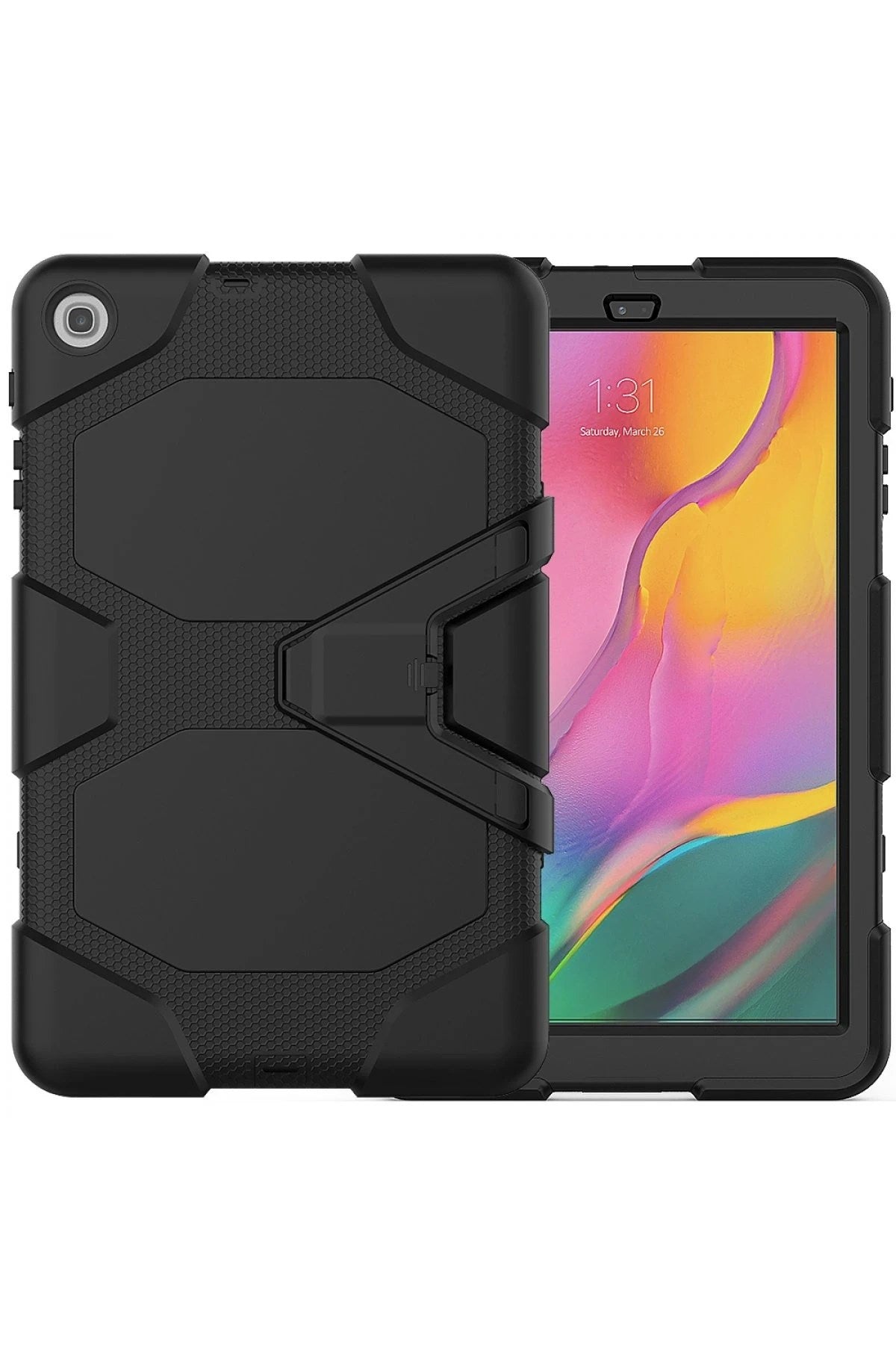 Mey İthalat® Samsung Galaxy T510 Tab A 10.1 Kılıf Griffin Tablet Kapak - Siyah