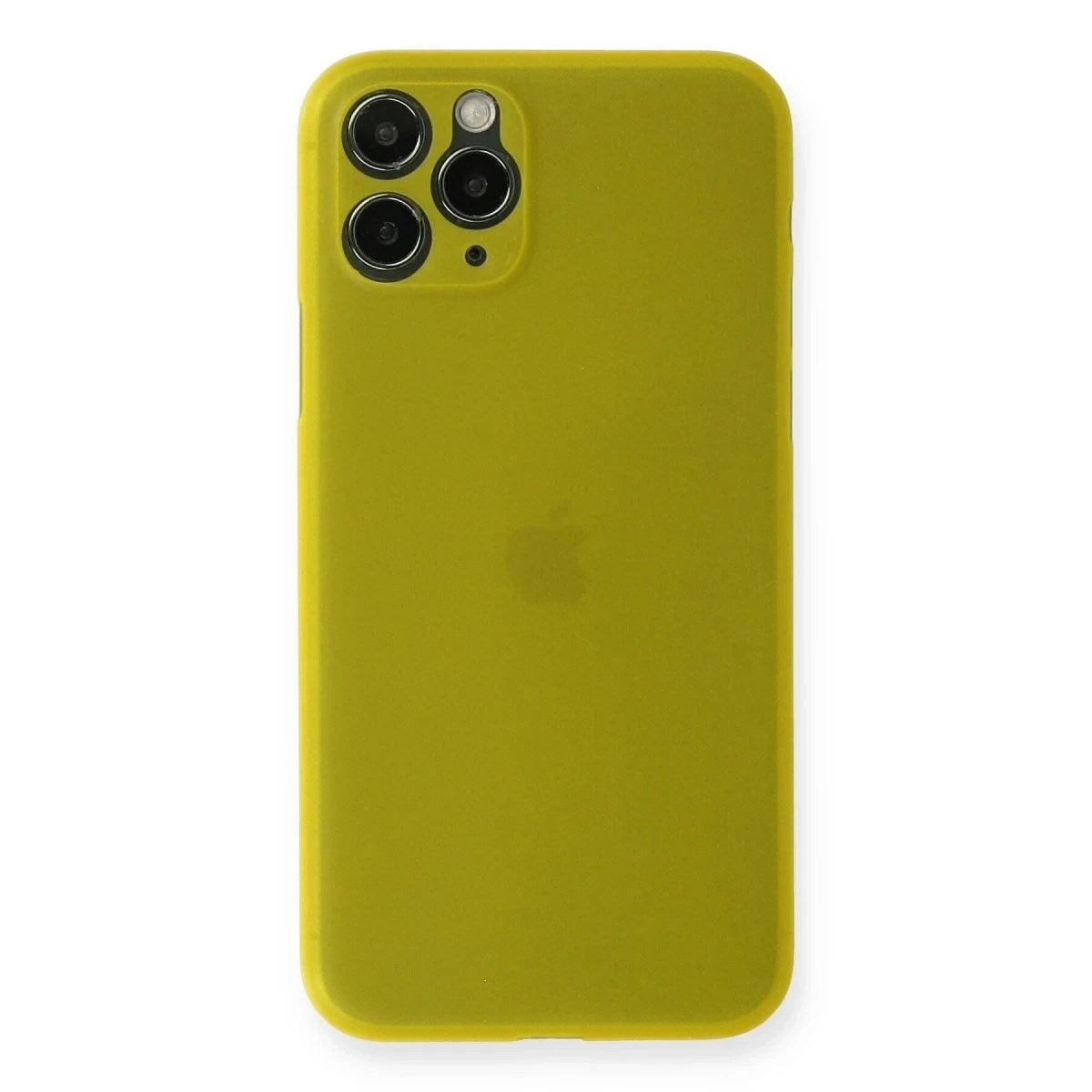 Mey İthalat® iPhone 11 Pro Max Kılıf PP Ultra İnce Kapak - Sarı
