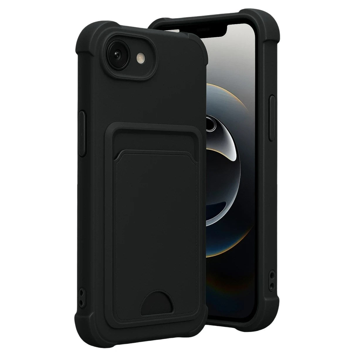 Mey İthalat® iPhone 16E Kelvin Kartvizitli Silikon - Siyah