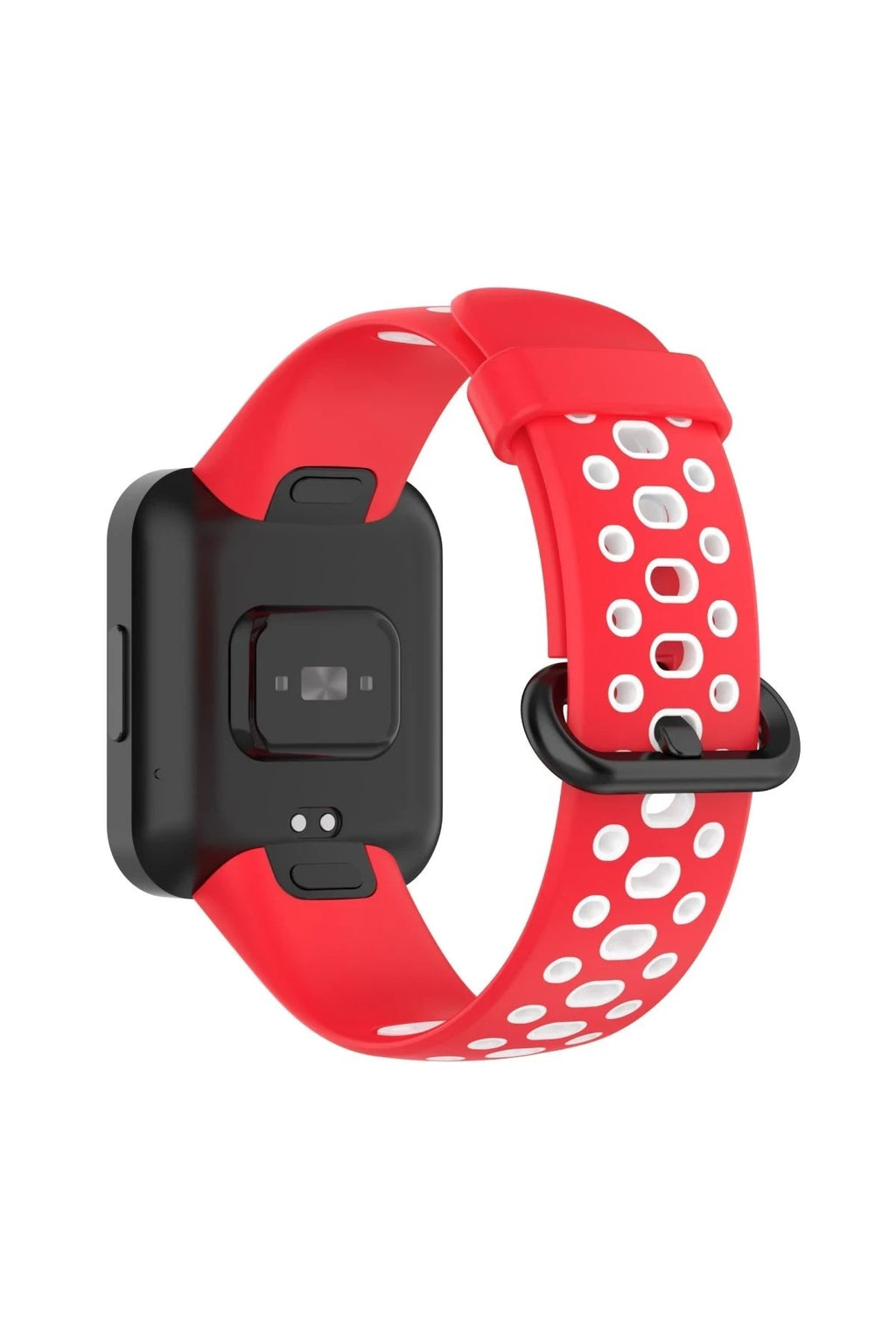 Mey İthalat® Redmi Watch 2 Spor Delikli Kordon - Kırmızı-Beyaz